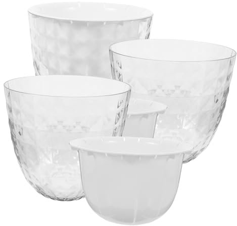 MOBUTOFU 3stücke Durchsichtiger Selbstbewässernder Topf Hydroponischer Blumentopf Violetter Selbstbewässernder Topf Großer Für Pflanzen Im Innenbereich