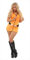 Classified Womens Orange County Prisoner Halloween Costume (Medium)