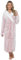 Ladies Shimmer Fleece Sherpa Hood Robe LN1240 Rose/Pink 8-10
