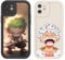 2 Pack Phone Case For iPhone 6 4.7 inch, Anime Gear 5 Nika Luffy Zoro Aesthetics Cartoon Manga Pattern Shockproof Aesthetics Design Full lens Protection Cover for Children Boy Girl, Black