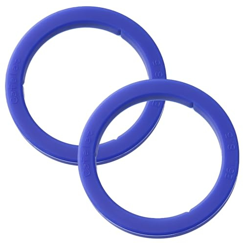 2 Stück Verbesserte E61 Siebträger, Dichtungen aus lebensmittelechtem Silikon für Espressomaschine, Ersatzdichtung für E61 Brühgruppe, BPA-frei, Langlebig, Dicht, Blau
