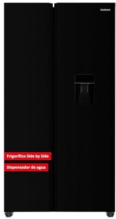 Corberó - Frigorífico Americano | CFSBSH735NWD | No Frost | Inverter | 439L | 177cm | Dispensador de Agua | Twist Ice Maker | Luz Led | Display | 4 cajones | Negro