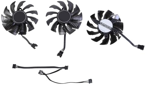 3 Stück PLA09215S12H 82 mm 4Pin Grafikkartenlüfter Einfache Installation Ersatz für 2080 Grafikkarten Management Zubehör GPU Lüfter