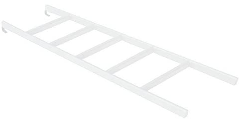 LISHEUK Escalera para litera de 180 cm de Alto, para Cama Alta Individual, Color Blanco, con Ganchos para dormitorios, caravanas, Metal, 150 cm.