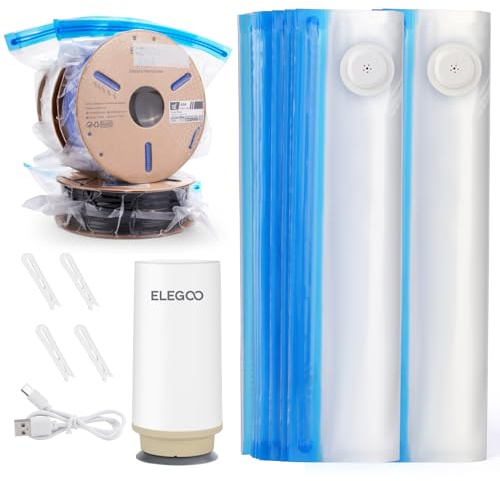 ELEGOO Filament Vacuum Kit 20 Bags Auto Pump (35x32cm) | for 3D Printer Filament Dry