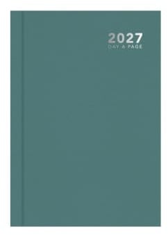 Terminplaner 2027, A6, Wochentag pro Seite, Blaugrün, Hardcover | Business Organizer, Arbeitsstudium, Home Office Schreibtisch, Meetings Planer, Zeitplan, Produktivität