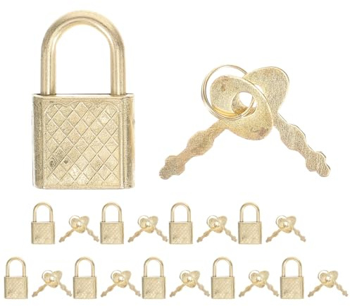 KOMBIUDA 10 Stück Kleine Vorhängeschlösser aus Legierung mit 2 Schlüsseln Rostbeständige Gepäckschlösser für Koffer Reisetaschen und Schrankschlösser im Haushalt