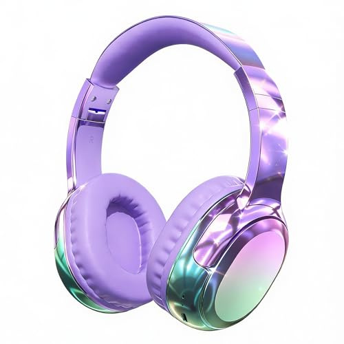 MOXKING Wireless Headphones, Over Ear Bluetooth Headphones with Microphone | Foldable and Adjustable Bluetooth Headset with Stereo Sound, Built-in Microphone, Ideal for Sports, School and Travel