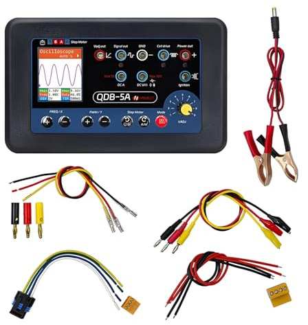 QUXVUIS Detector de accionamiento de actuadores automóviles, bobina encendido motor paso a paso, probador señal PWM, osciloscopio, multímetro precisión