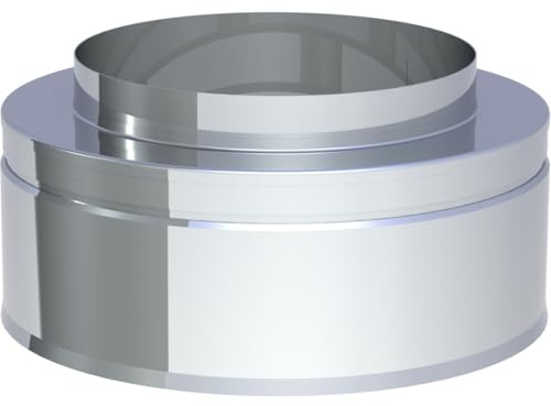 Jeremias DW-ECO 2.0 Mündungsabschluss Edelstahl 300mm Doppelwandiges Abgassystem CE-zertifiziert für Öl Gas Festbrennstoffe Außenschornstein