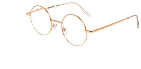 rainbow safety Herren Damen Runde Lesehilfe Lesebrille Retro Hippi 60er Jahre Lennon Stil (+1.00D)