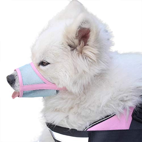 Hundetraining Maulkorb Air Mesh Anti-Beiß Maulkörbe Anti-Bell Training Korb Anti-bark Dog Muzzle für Kleine Mittlere und Große Hunde (XS, pink)