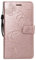 DENDICO Coque pour Galaxy J5 2017, Papillon Imprimé PU en Cuir Coque Magnétique Portefeuille TPU Étui Housse pour Samsung Galaxy J5 2017 - Or Rose