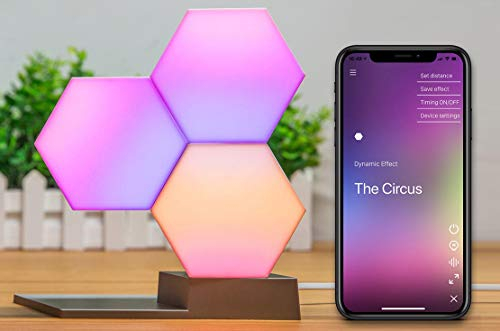 Cololight PRO Starter Set, RGB LED Baustein-System, kompatibel mit Alexa, Google Home, App-Steuerung, 16 Mio. Farben und Effekte, ideale Deko- und Gamingbeleuchtung, 3 LED-Module