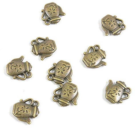 960 Pieces Antique Bronze Tone Jewelry Charms A8BP3K Teapot Wine Pot Craft Art Making Crafting Beading