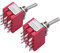 mxuteuk 2 pezzi 12 terminale 2 posizioni 4PDT piccolo interruttore a levetta in miniatura cruscotto auto cruscotto ON/ON 5A 125V 2A 250V MTS-402