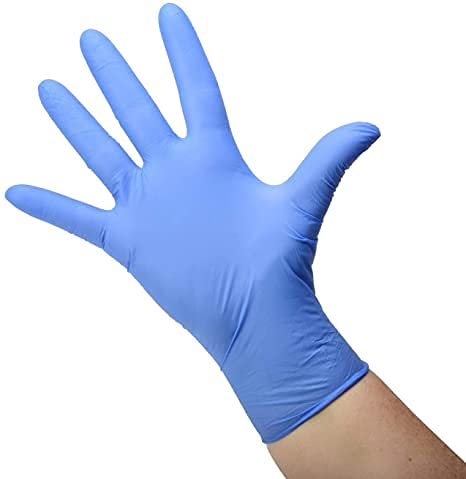 200 Gants Nitrile Bleu Non Poudrés Jetables - Taille M