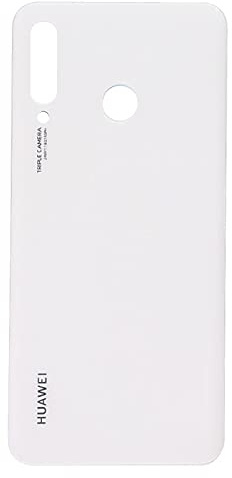 Phonmatic Rückseitenabdeckung für Huawei P30 Lite 24 MP und 48 MP mit Klebstoff und Logo von Qualite Original (Weiß 48 MP)