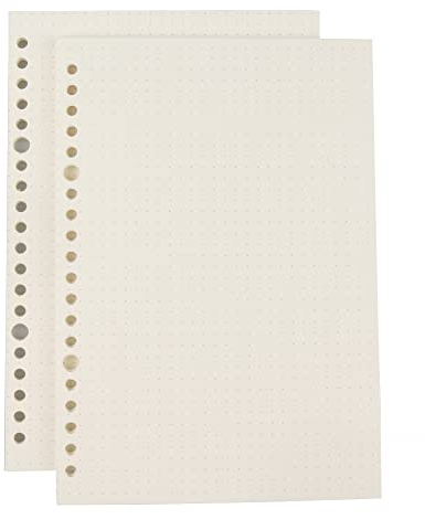AMO HERMOSO 2 Packungen A5 Refill Gepünktet Papier für Spiralblock Notizblock, Dotted, Notebook Gepünktet Paper, 80gsm, 120 Blatt, 240 Seiten (dotted-refill)