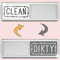 Dishwasher Magnet Clean Dirty Sign, Kitchen Decor and Accessories, Clean Dirty Magnet for Dishwasher, Washing Machine, Microwave Oven, Refrigerator