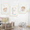 Youihom 3 Poster Personalisiert Junge Name Bilder Namen Löwe Elefant Beige Braun Mond Wolken Sterne 30x40 Leinwand Schlafzimmer Wanddekoration Kinder Baby Geschenk ohne Rahmen