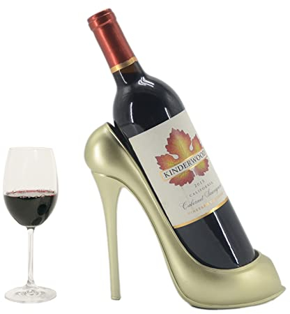 Emousport High Heel Shoe Wine Bottle Holder Stylish Rack Gift Basket Accessories for Home