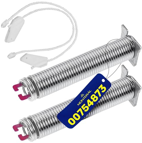 Kit Ressort Rose et Câble pour Lave Vaisselle Porte avec le Code Original 00754873 754873 pour Bosch pour Siemens - Garantie de 10 Ans - MONTERAL