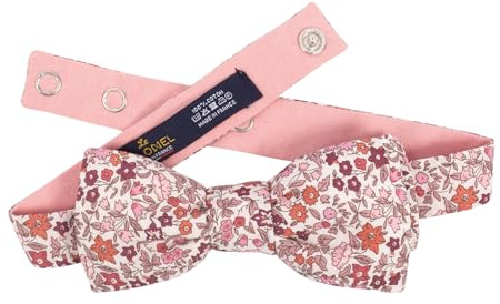 Le Colonel - Noeud Papillon Liberty Ava bordeaux rose - Made in France
