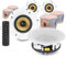 Power Dynamics WCS6 2-Zone Smart WiFi Wireless Ceiling Speaker System with Fire Hoods, 6.5 Multiroom Bluetooth Stereo Home Audio Speakers & App Control