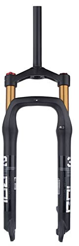 Forcella ammortizzata per bici Fat Bike da spiaggia da 26 pollici per pneumatici 4.0 Fat Forcella anteriore MTB Air Travel 115mm 1-1/8Freno a disco con controllo spalla QR 9 * 135mm Magnesio + lega