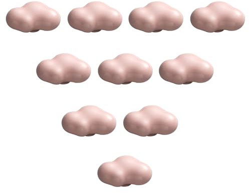 Keramik Möbelknöpfe Kinderzimmer 10 Stück Wolken Schubladengriffe Schrankknöpfe Cartoon Knöpfe Türknöpfe Schubladenknöpfe für Kinder Schränke Schubladen Kommode (A)