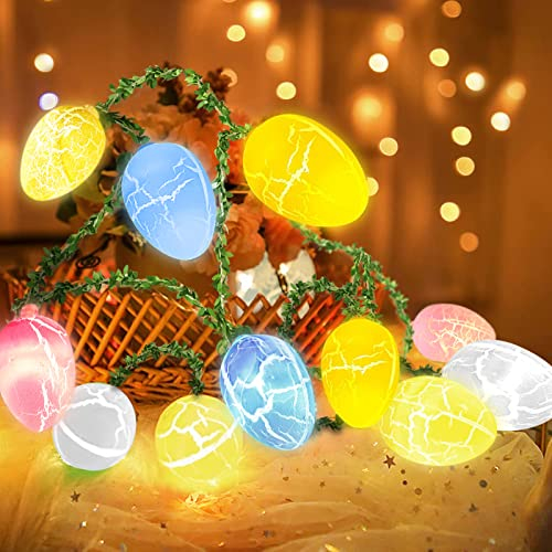 TaimeiMao Ostern Lichterketten, 1.5M Ostereier Lampen, Ostern Dekorative Lichter, Osterei Ostern Lichter, Eier Lichterketten, LED Ostern Lichter, Eier Lichter, Easter Lichterketten
