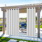 Pavillon Terrasse Outdoor Vorhänge Wasserdicht - Garten Verdunkelung Wärmeisoliert Sonnenschutz Ösen Sichtschutz Vorhang für Pergola Veranda Pool Innenfensterrollos für Wohnzimmer Schlafzimmer Balkon