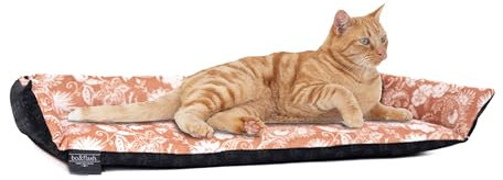 bo&flash Katzenliege für die Fensterbank San Francisco Emmelie – Hochwertiges Katzenbett – Waschbares Katzenbett 62 × 27 × 10 cm – Katzenkissen – rutschfeste Unterseite - Cat Bed