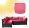 SYLC Draußen Bezüge Für Gartenpolster Wasserabweisende Rattan Sitzkissenbezug Mit Reißverschluss Terrasse Auflagen überwürfe Hussen Für L-Form/Ecke (1 Stück 65×65×10 cm,Pink)