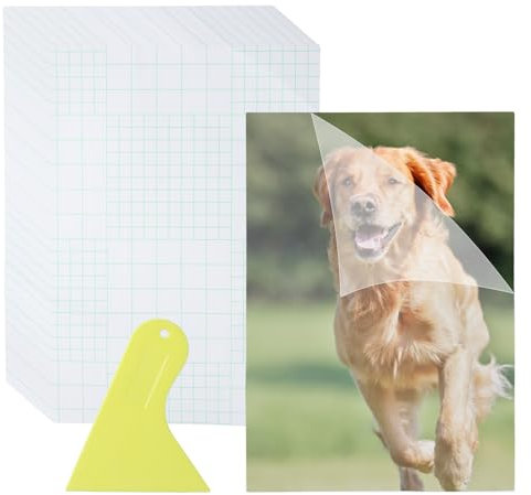 50 Fogli Pellicole Laminanti Autoadesive, A4 Fogli Laminati per Biglietti da Visita, Pellicola Laminante Impermeabile e Trasparente, Fogli Laminati Autoadesivi per Fotografie