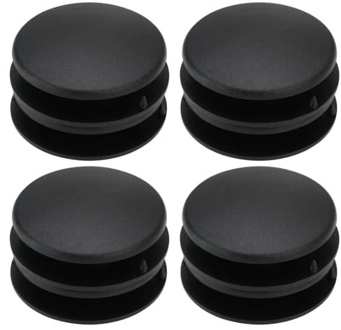 ECSiNG Lot de 4 clips de fixation pour tapis de voiture double couche 42 mm boucle antidérapante en plastique noir rond pour tapis de sol de voiture clips de fixation