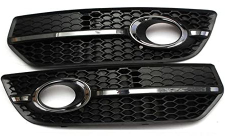 BEFZIMYL Auto Frontstoßstange Nebelscheinwerfer Abdeckung S L&INE Grill Schwarz ABS Kunststoff Und Chrom Für A&UDI Q5 2009 2010 2011