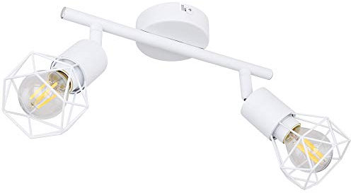Globo Retro Decken Strahler Lampe Käfig Spots schwenkbar Wohn Ess Zimmer Leuchte weiß
