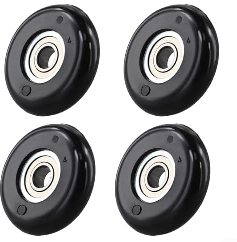 Feegow 8 x 43 x 11 mm Rudermaschinen-Sitze Rad mit Lager, Rudermaschinen-Lagerrad, Ersatzrollen, Sitzkissen, bewegliches Ersatzrad (4 Stück)