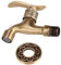 VIFERR Wasserhahn, G1/2 Vintage Massivem Messing Wasserhahn, Kaltwasserhahn Wandmontage Waschmaschine Waschraumarmaturen für Badezimmer Küche Balkon Outdoor Garten