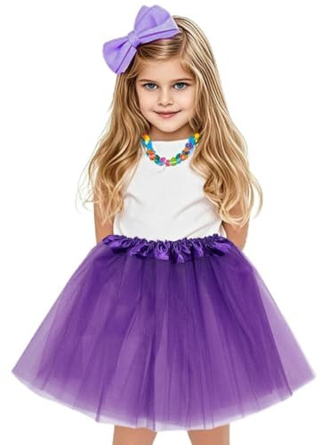 OQKAHIV 1 pcs Gonna Tulle Bambina, Tutu Bambina, Gonna Tulle Bambina, Gonna Tulle, Mini Tutu, Gonna tutù da Bambina, Gonne Tulle Bambina Adatto, Gonne tutù per Ragazze, Gonna Danza tutù (Viola scuro)