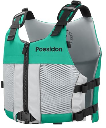 poesidon Adjustable Water Safety Life Jacket - Classic Unisex Design with Front/Rear Storage Compartments for Multiple Water Activities