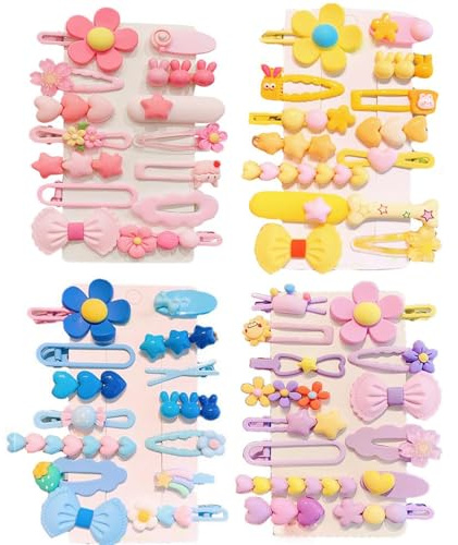 Horquillas Pelo Niña, 56pcs Pinzas Pelo Caramelos, Clips Cabello Niña, Accesoriospelo Niñas, Accesorios para el Cabello de Colores Caramelo para Niñas, Niños y Adolescentes en Varios Patrones