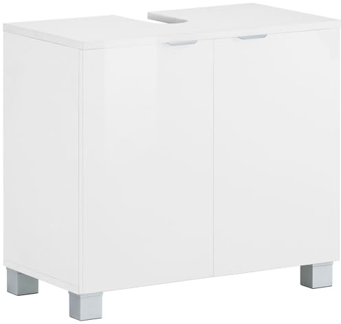 Dorel Home Atlas Sink Cabinet with 2Doors in White, 35x60x55cm (DxWxH)