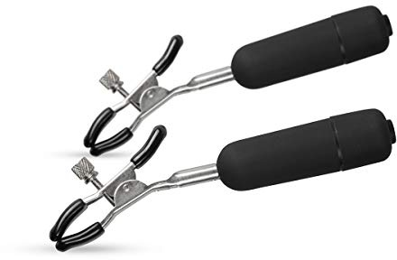 EasyToys Fetish Collection - Nippelklemmen mit Vibrationen - Hergestellt aus starkem Metall - Nippel Klemme für ihn und sie - Verwöhnen Sie Ihre Brustwarzen