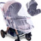 Zanzariera per passeggino (2 pezzi) – Zanzariera durevole per passeggino – perfetta per passeggini, culle, lettini, giochi, pack n play e mini culla portatile (bianco)