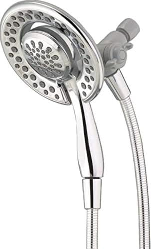 Delta In2ition 2-in-1-Doppelduschkopf mit Handbrause mit Handbrause und Touch-Clean-Chrom-Duschkopf mit Schlauch, abnehmbarer Duschkopf, Handbrause, Chrom 75486C