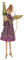 ecosoul Engel Instrument Musik Weihnachten Baumschmuck Figur Deko Hänger Christbaumschmuck 15 cm (mit Weihnachtsbaum violett-Gold)