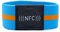 NFC Armband Stoff, flexibel, NTAG216, 924 Byte, hellblau/orange, Größe S